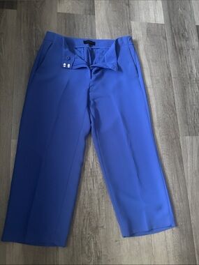 Talbots Cropped Dress Pants in Royal Blue